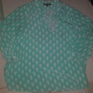 Lauren Gold lobster design silk blouse XS